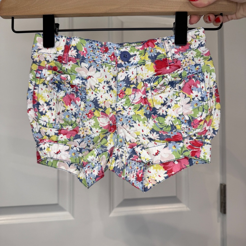 Baby Gap Toddler Girls Floral Print Shorts Multi Color Size 4 Years